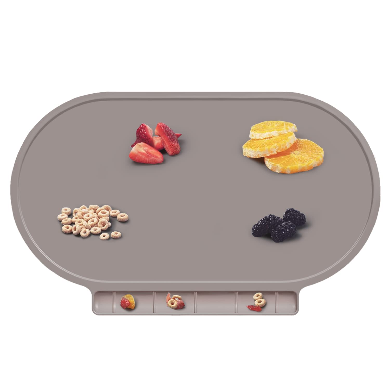 Silicone Placemat For Baby, Silicone Baby Toddlers Non-Slip Tablemats Stain Resistant Anti-Skid Reusable Dishwasher Safe Table M