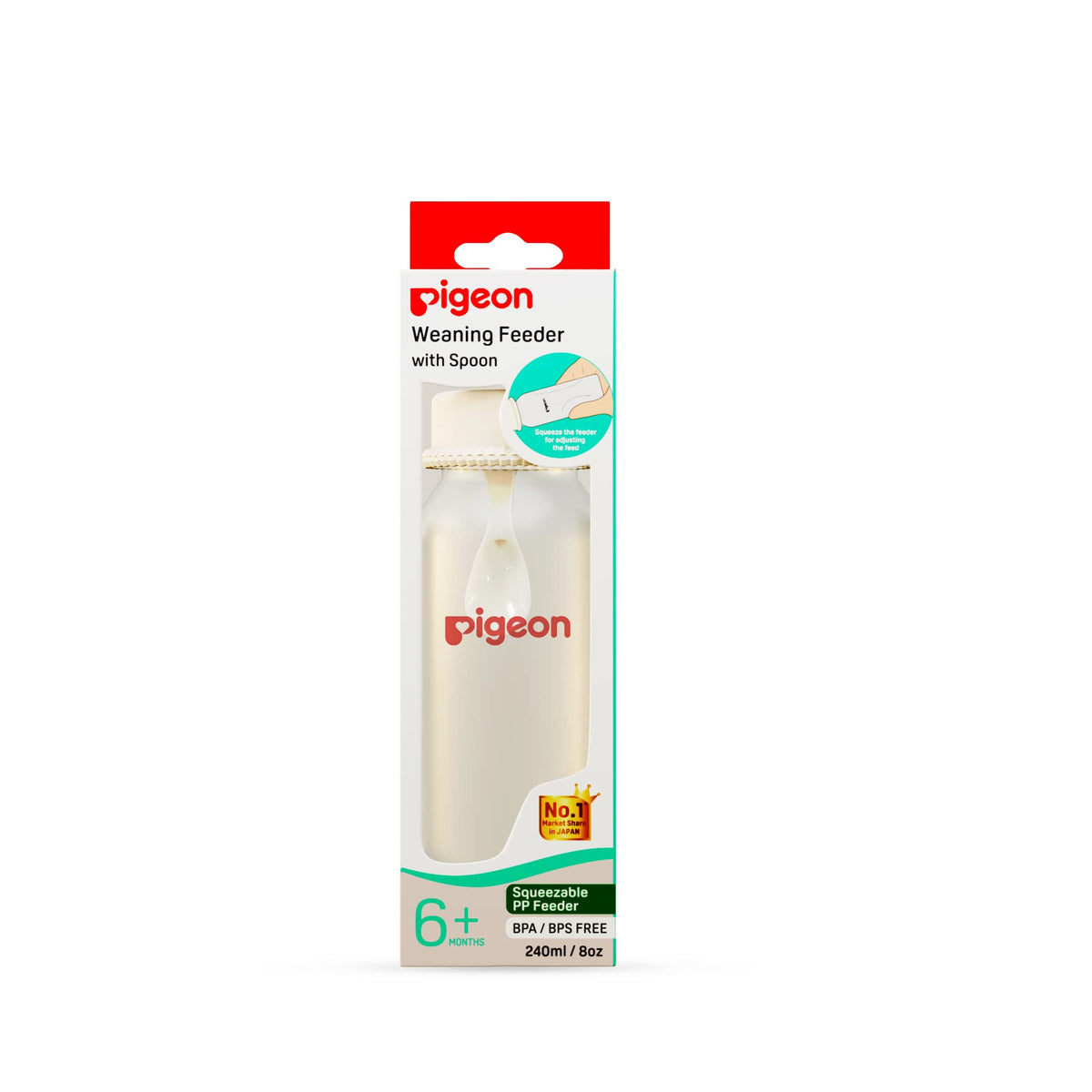 Pigeon Food Feeder With Spoon 240Ml | Baby Feeding Bottle