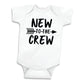 Bump And Beyond Designs Baby-Boys New To The Crew Pregnancy Announcement Newborn Leotard White, 0-3 Months
