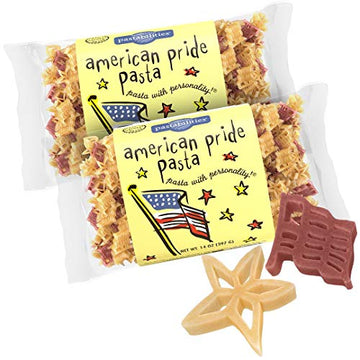 Pastabilities American Pride Pasta, Fun Shaped Flag  Star Noodles For Kids And Holidays, Non-Gmo Natural Wheat Pasta 14 Oz (2 Pa
