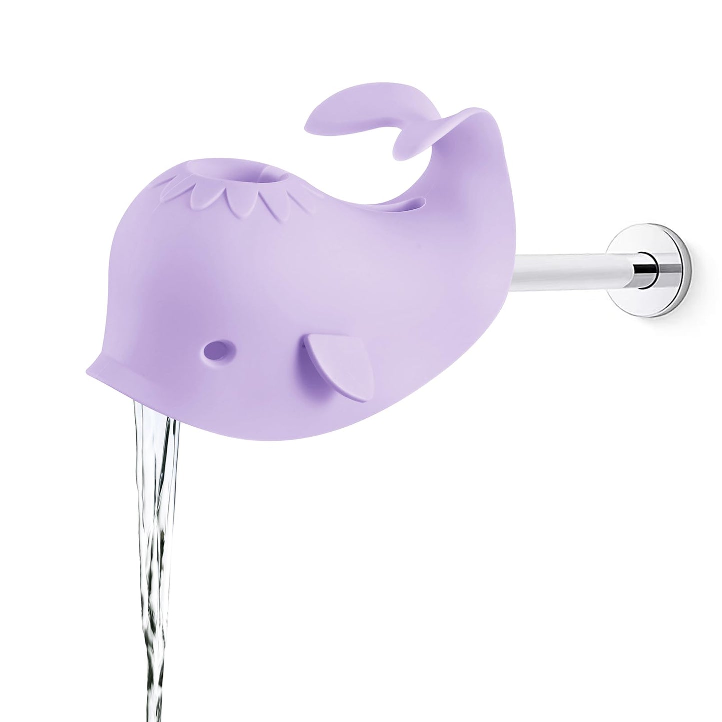 Pandaear Baby Bathtub Faucet Cover For Kids Toddlers - Bath Spout Cover For Baby Bathroom Tub, Whale (Purple)