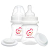 Nenesupply Feeding and Storage Bottles Collection for Spectra S1 S2 Motif Luna Breast Pumps 2 pc 4.7oz 140ml with Sealing Disc A