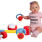 WOD Toys Baby Fitness Plush Set with Rattles & Sensory Sounds - Safe, Durable Fitness Toys for Newborns, Infants and Babies 0+