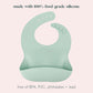 Ava + Oliver Waterproof Silicone Bib Set With Adjustable Neck Closure - Durable Silicone Bibs For Babies - Set Of 2 (Mint Confet
