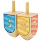 The Dreidel Company Let'S Play The Hanukkah Game 2 Multi Colored Extra Large Hand Painted Wood Dreidels (Style 3, Pack Of 4)