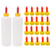 Woyous Goat Nipple And Bottles Set, 25 Pieces Small Animal Milk Drink Pritchard Nipple 2 Pieces 400 Ml Lamb Feeding Bottle Kit F