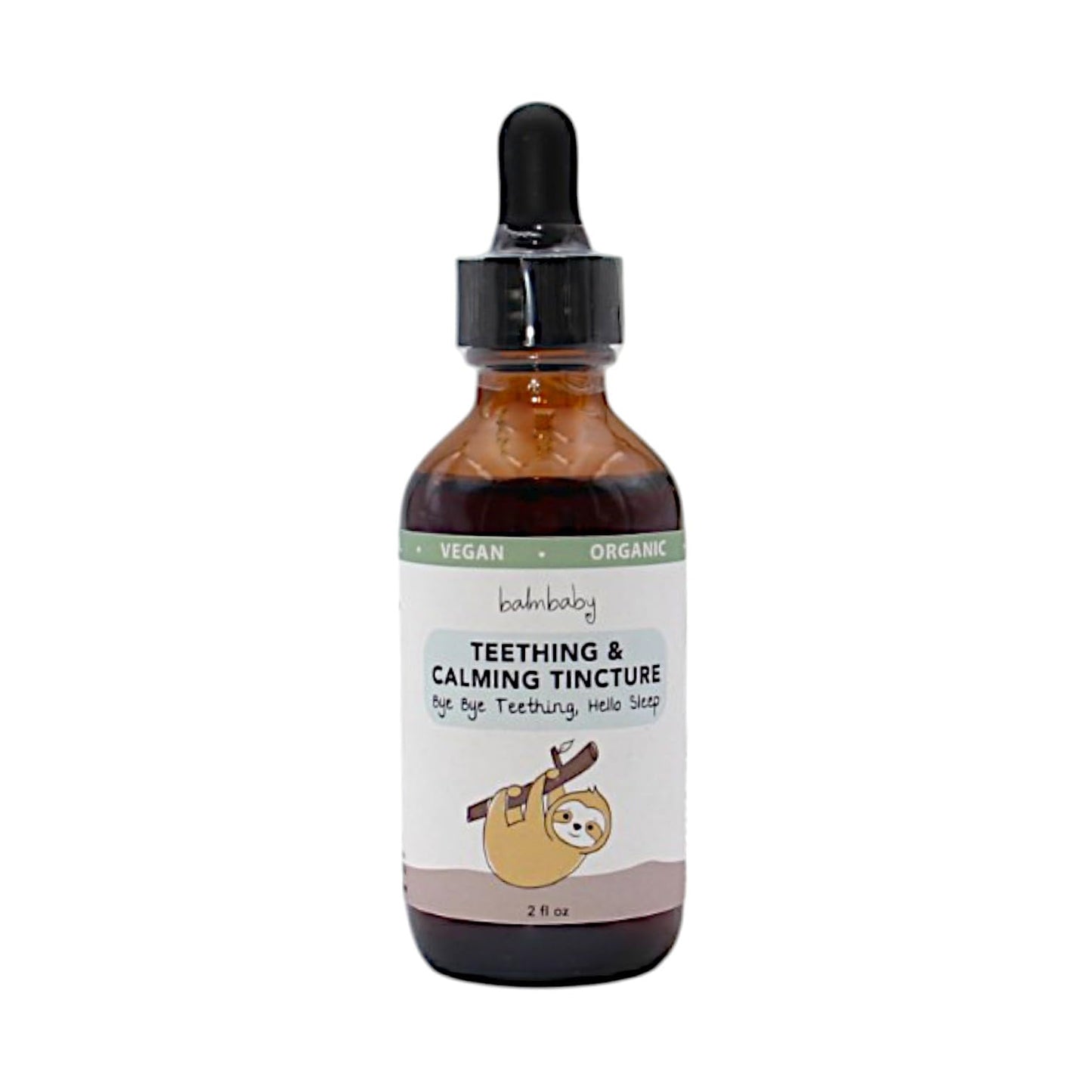Balm Baby Natural & Organic Baby Teething & Calming Tincture - Calms, Soothes Gums And Discomfort - Vegan - Glass Bottle With Gl