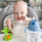 Evorie Tritan Baby Sippy Cup Weighted Gravity Straw Toddler Beginner Training Bottle, 7 Oz Leakproof Award Winning Infant Water