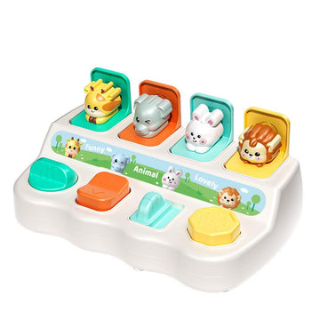 Cause-And-Effect Toy for toddlers 2-3 - Developmental Toy With Buttons & Colors - Color Sorting Animal Toys - For Kids, Toddlers