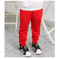 Haxico Unisex Kids Solid Cotton Drawstring Waist Winter Pants Toddler Baby Bottoms Active Sweatpants Red, 100(3T)