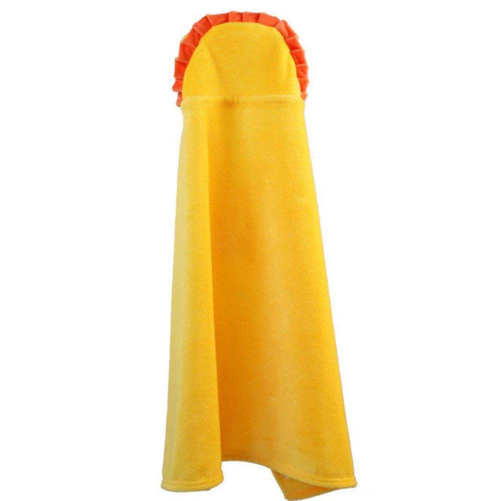 Vauwmsr Baby Hooded Blanket Ultra Soft Warm Newborn Infant Swaddle Wrap Bath Shower Towel, 25.6' X 39.4', Yellow