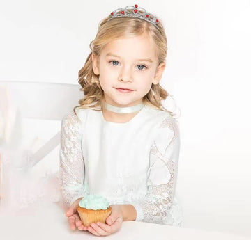 Lovelyshop Red Gems Rhinestone Tiara For Little Kid Big Kid Prom Birthday Princess Crown