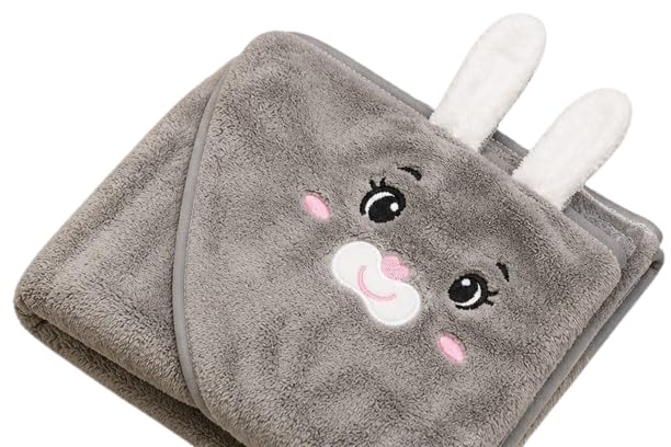 Baby Hooded Bath Towel with Bunny Animal Design | Ultra Soft Absorbent Baby Towel Wrap for Newborns, Infants & Toddlers | Cozy H
