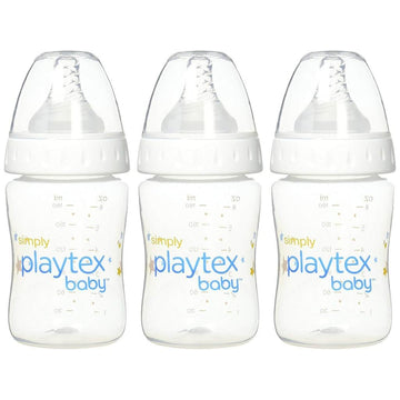 Playtex Baby Simply Playtex Complete Tummy Comfort Baby Bottles, Anti-Colic & Anti-Reflux, 6 Oz, 3 Count
