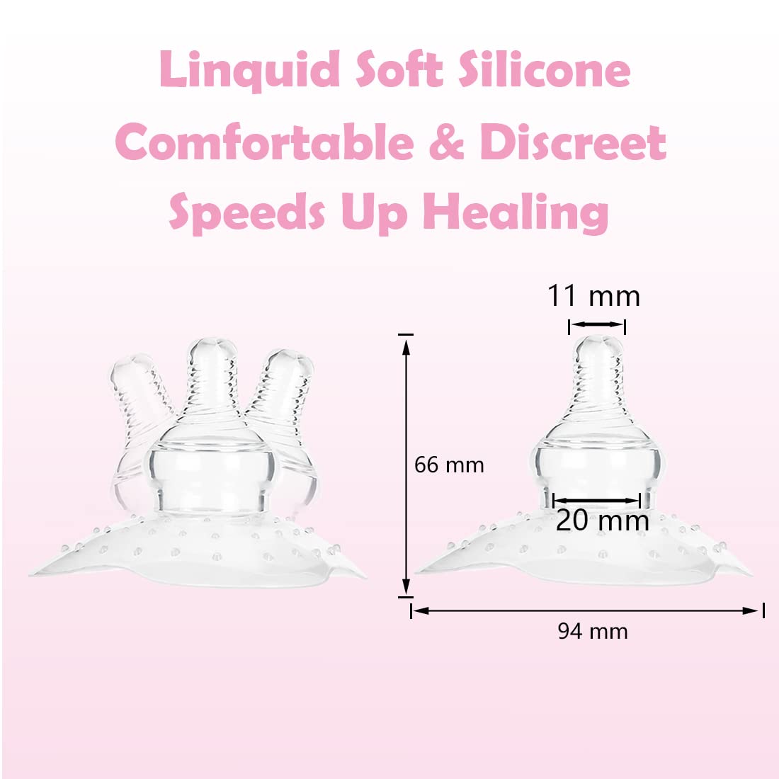 2 Pack Nipple Shields For Nursing Newborn 20Mm, Nippleshield For Breastfeeding Nursing Mothers With Inverted & Sore Nipple With