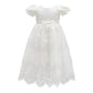 Glamulice Baby Girl Flower Christening Baptism Dress Formal Party Gown Special Occasion Dress, White, 3