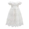 Glamulice Baby Girl Flower Christening Baptism Dress Formal Party Gown Special Occasion Dress, White, 3