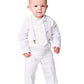 One Small Child Landen 12M Baby Suspender Outfit White