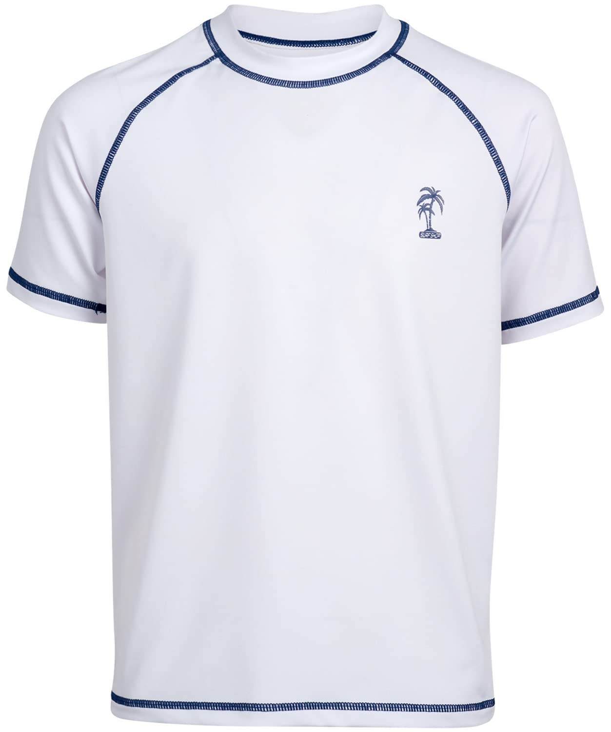 Ixtreme Boys' Palm Tree Infant Rash Guard, White, 24M