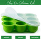 Silicone Baby Food Storage Container And Freezer Tray - Food-Grade Silicone Mold With Clip-On Lid - 9 X 2.5 Oz Easy Out Portions