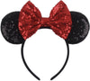 Clgift Sparkling Minnie Ears Collection: Red Sequined, Rainbow, Silver, Gold, And Blue Designs