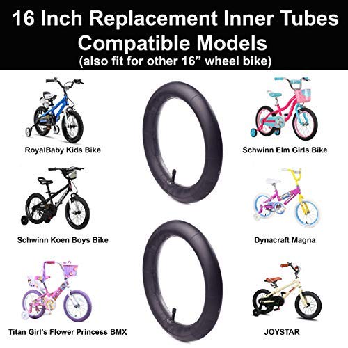 Calpalmy (2-Pack) 16' X 1.75/2.15 Back Wheel Replacement Tire And Tube For Baby Stroller, Compatible With Bob Revolution Se/Pro