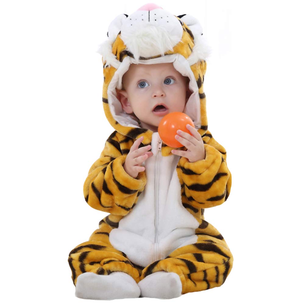 Baby Animal Costume - Unisex Infant Winter Autumn Flannel Cartoon Hooded Romper WBBAPB07W41X9MS