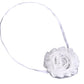 Akinoskids Newborn Soft Shabby Flower White Headband.Kids Hair Accessory