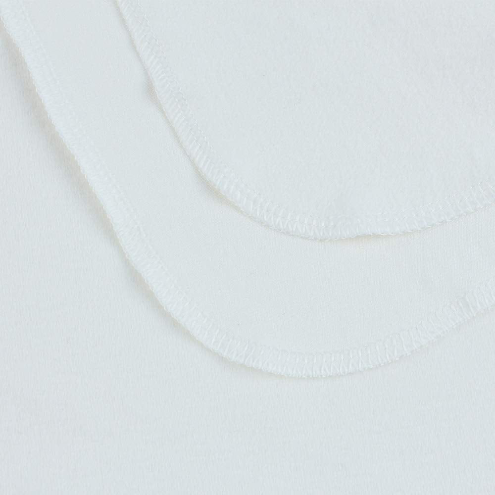 Pesaat Baby Swaddle Hat Set Bear Ears Boys Girls Beanie Newborn Baby Receiving Blanket Autumn Winter (White(Hat+Swaddle), 0-6 Mo