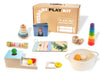 WOODMAM Montessori Toys for Babies 6-12 Months, 9 in 1 Educational Wooden Toys Set, Includes Object Permanent Box, Stacking Cups