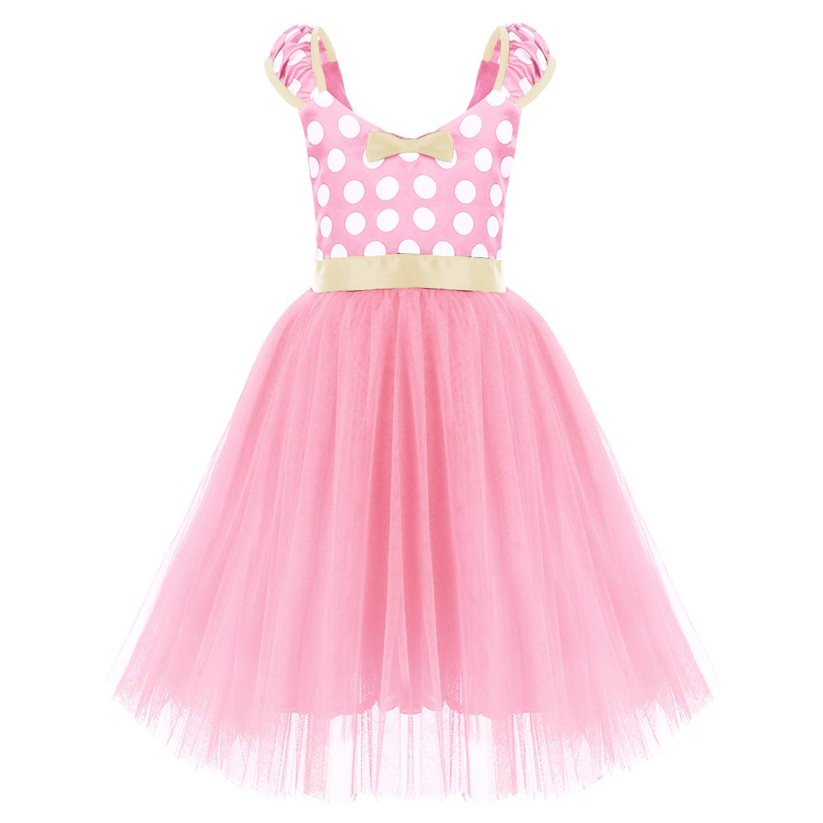 Ibtom Castle Toddler Little Girl Tutu Skirt Bows Ear Headband Polka Dot First Birthday Halloween Costume Princess Outfits X# Pin