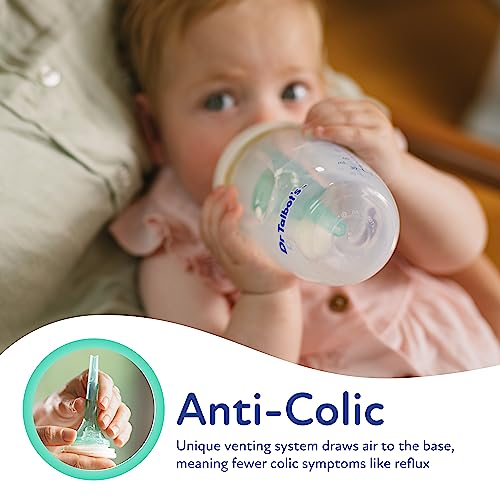 Dr. Talbot'S Silicone Anti-Colic Bottles - (2-Pack) Self-Sterilizing Baby Bottles For Newborns - 5 Oz - White