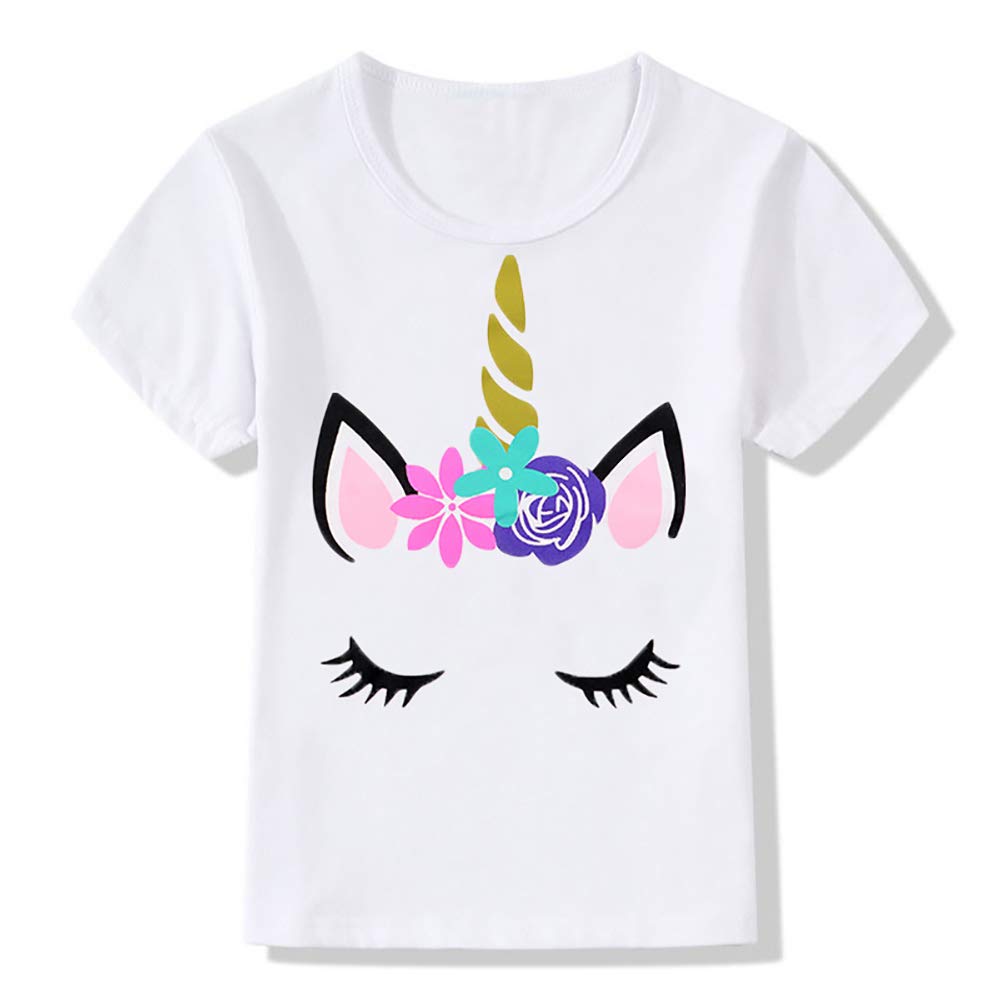 Jiaduo Girls Unicorn Costume Rainbow Tutu With White Shirt, Headband & Satin Sash Light Purple Medium/2-4T