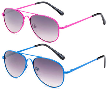 Kids Toddler Colorful Aviator Sunglasses Uv Protection Spring Hinge (Age 1-5)