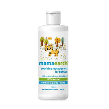 Mamaearth Soothing Massage Oil For Babies | Long Lasting Moisturization With Sesame, Almond & Jojoba Oil | Nourishes & Keeps Ski