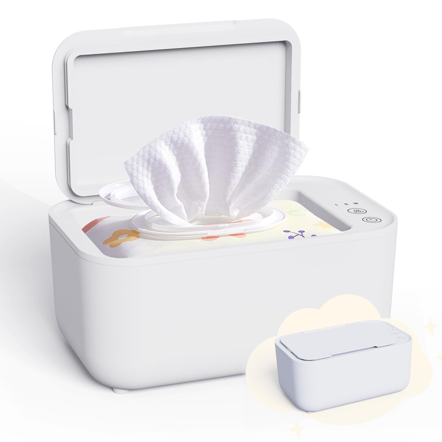 Baby Wipe Warmer, Wipe Warmer And Baby Wet Wipes Dispenser, Wipes Warmer For Newborn Baby Evenly Heated, Portable Wipe Warmer Sm