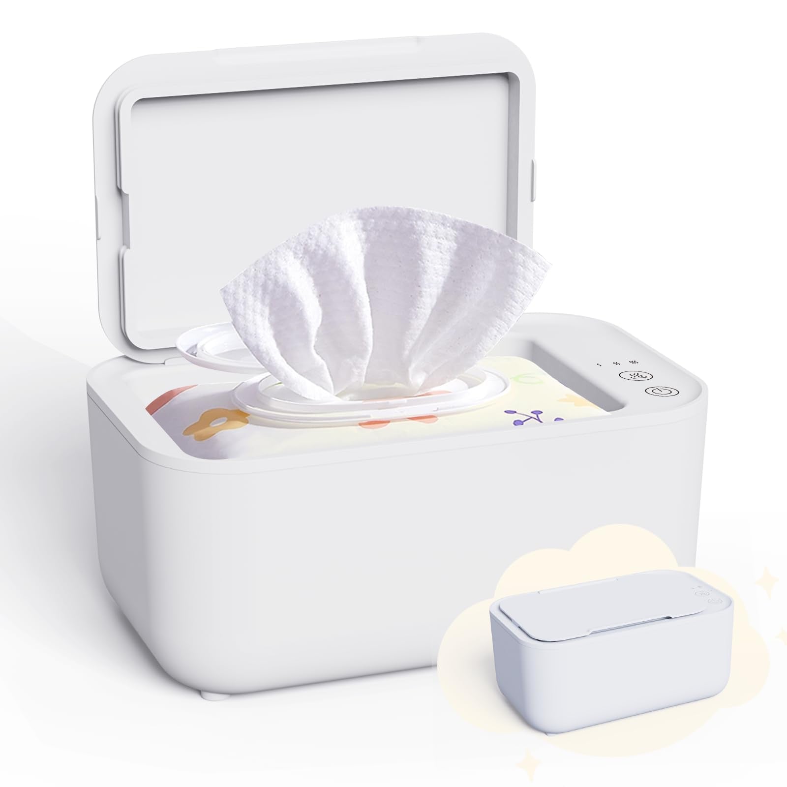 Baby Wipe Warmer, Wipe Warmer And Baby Wet Wipes Dispenser, Wipes Warmer For Newborn Baby Evenly Heated, Portable Wipe Warmer Sm