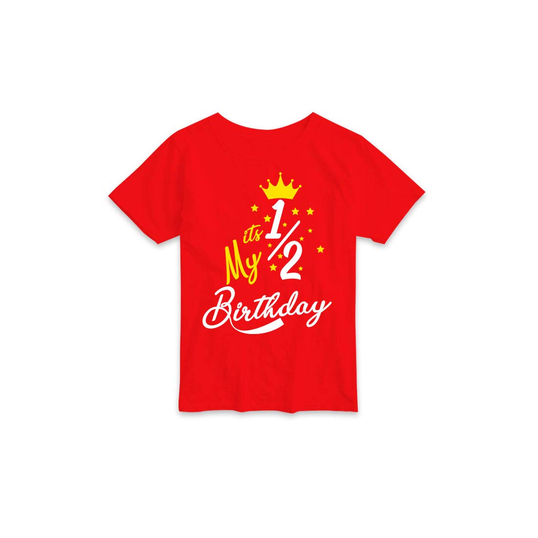 Rainbowtees Baby Boys & Baby Girls TShirt (Rt4006_Red_Free Size)
