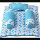 POPREX Velvet Baby Blanket Wrap with Hood Cap/Baby Carrying & Bedding Sleeping Bag (Dark Blue)