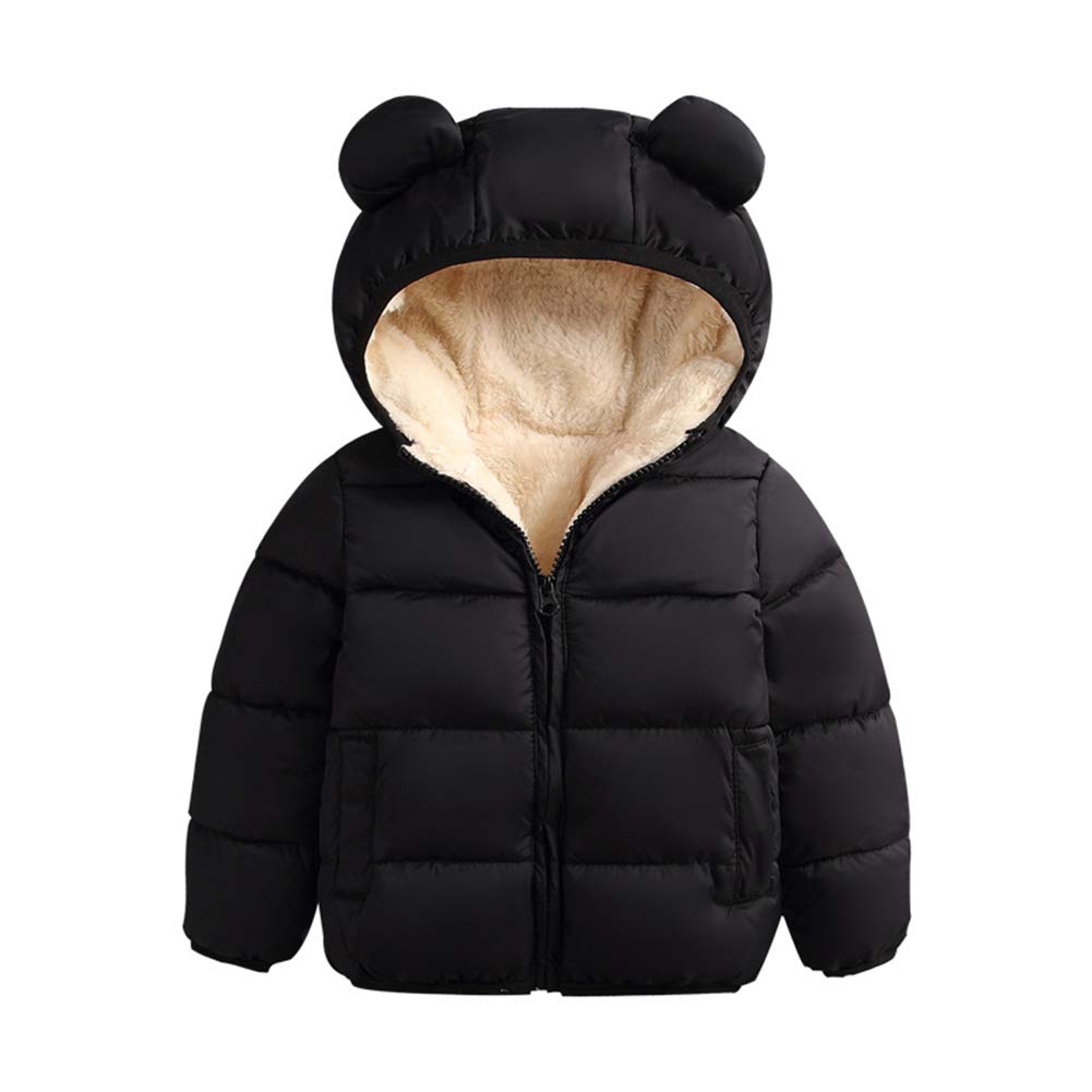 Wallarenear Winter Coats For Toddler Kids Baby Boys Girls Padded Light Puffer Jacket Outerwear Infant Winter Down Jacket With Ho