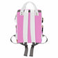 Artsadd Custom Name Diaper Bags Multi-Function Backpack, Pink Glitter Crown Travel Back Pack Customized Large Capacity Mommy Nap