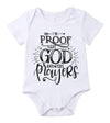 Newborn Baby Got My Mind On My Mommy Paws Funny Bodysuits Rompers Outfits Grey White 0-18M (R-I 'M Proot That God Answers Player