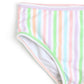 Rufflebutts Pale Rainbow Stripe Flounce Bikini - 6-12M