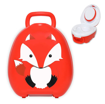 My Carry Potty - Fox Travel Potty, Award-Winning Portable Toddler Toilet Seat for Kids to Take Everywhere