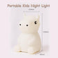 SMOORITA Night Light for Kids, Cute Night Lamp Bedroom Cow Nightlight for Baby Girl Boy Teem, Battery Powered Silicone Animal Ni