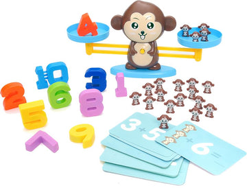 PowerTRC Balancing Monkey Number Counting Math Game for Toddlers, STEM Learning Game for Kids, Fun Educational Gifts Toys for Bo
