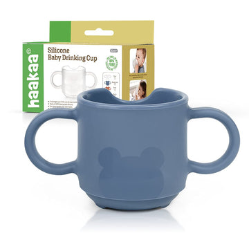 Haakaa Silicone Toddler Cups, Bpa Free Drop-Proof Training Cups For Baby 6 Months+, 5 Ounce (Bluestone)