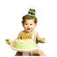 Ullovit First 1St Birthday Crown For Baby Boys Prince, Sparkle Gold Green Wild One Birthday Hat Headband Cake Smash Photo Decora