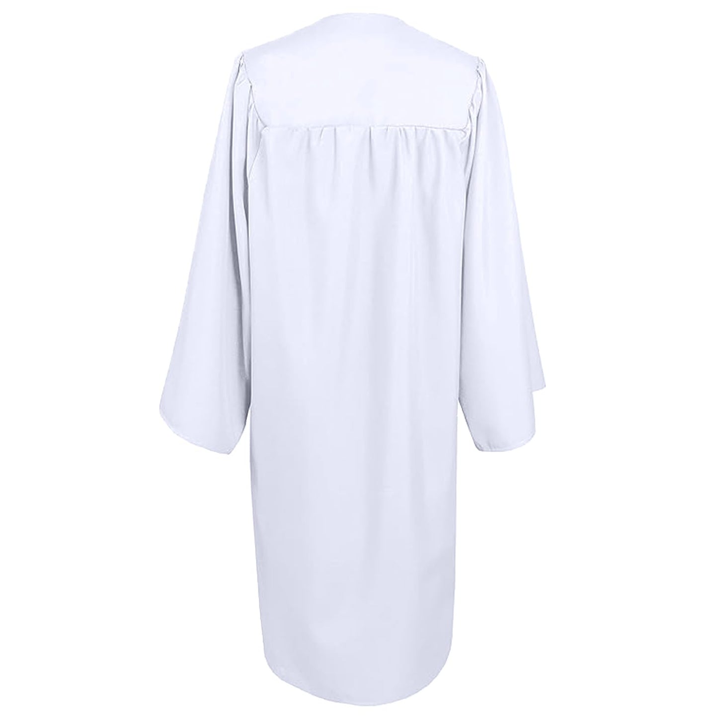 GradPlaza Matte Choir Robe for Church Baptism Officiant Confirmation or Costume,Graduation Gown for School White Size 57ff