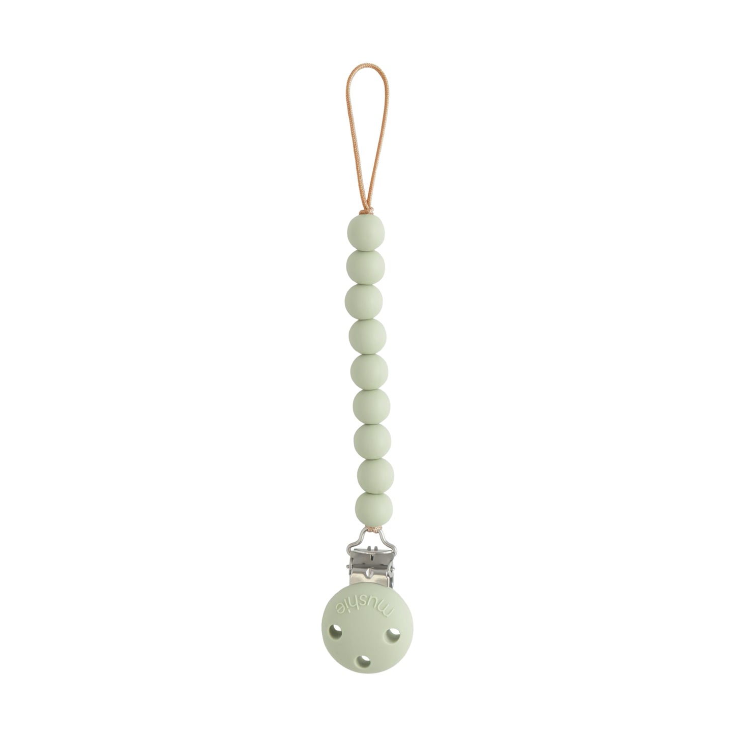mushie 100% Silicone Baby Pacifier Clip BPA Free | Hera (Sage)